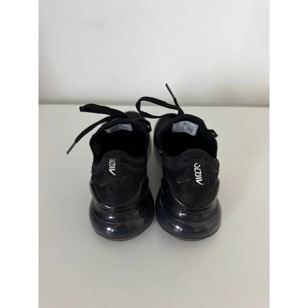 Nike Air Max 270 GS Sneakers Black White Foam Air sole Womens Size 7.5